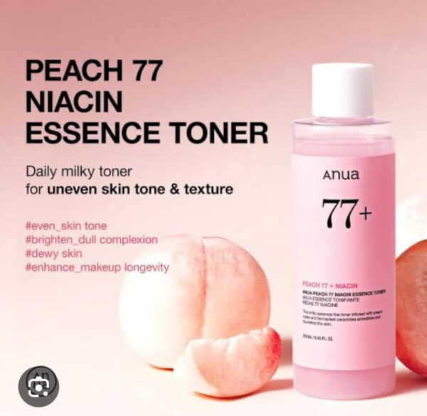 ANUA PEACH 77% NIACIN ESSENCE TONER 250ML - Image 4