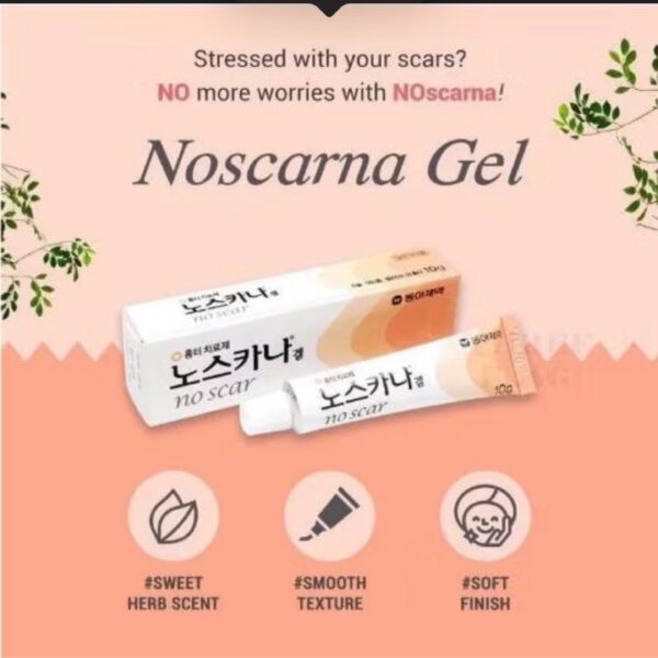 NOSCARNA Scar Gel Treat Keloid, Surgery & Acne Scars 10/20g